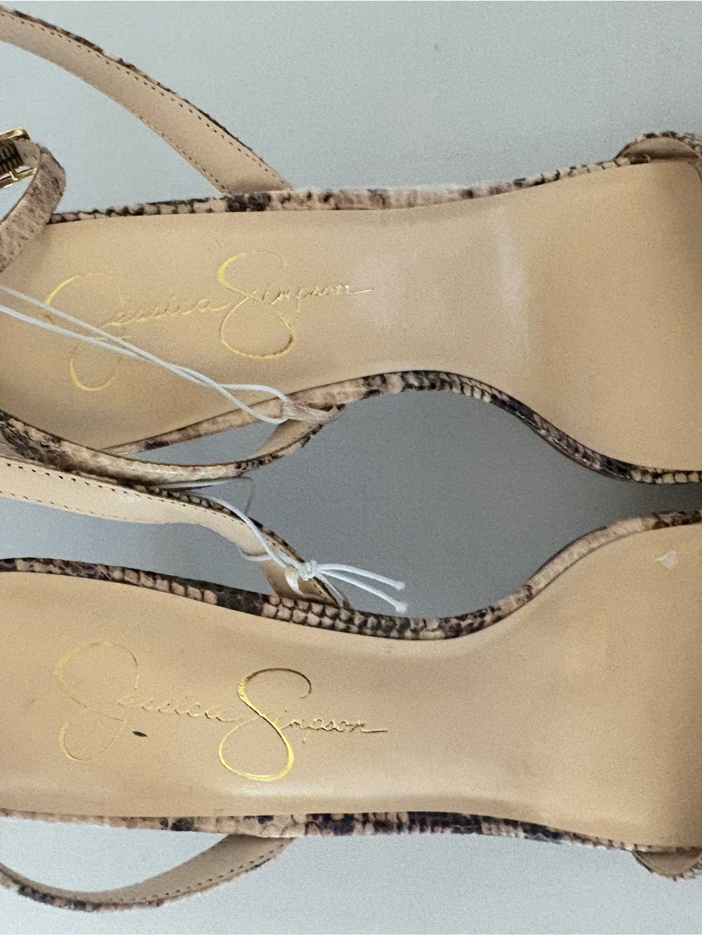 Jessica Simpson Neutral Snake-Print Ankle-Strap Sandals - Picture 8 of 10